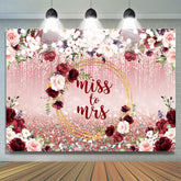 Burgund Rose Gold Liebenswert Blumen Hochzeit Hintergrund